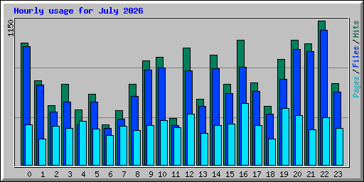 Hourly usage for July 2026